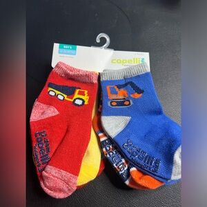 Capelli of New York baby and toddler boys 6-pack Construction socks NWT